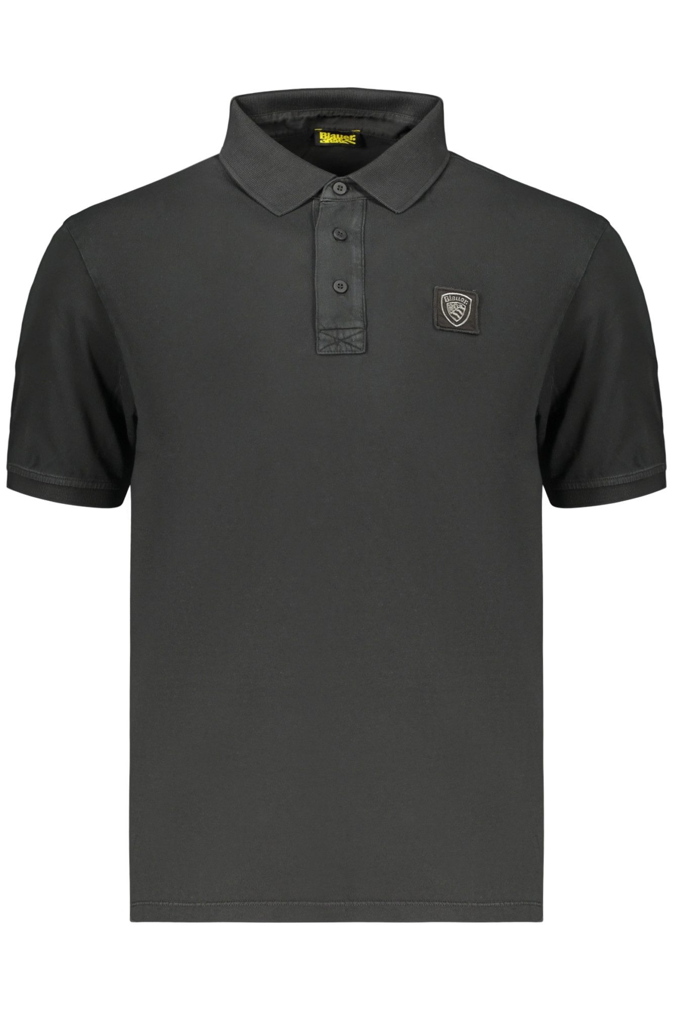 Blauer Poloshirt Schwarzes Herren-Kurzarm-Poloshirt mit Logo und