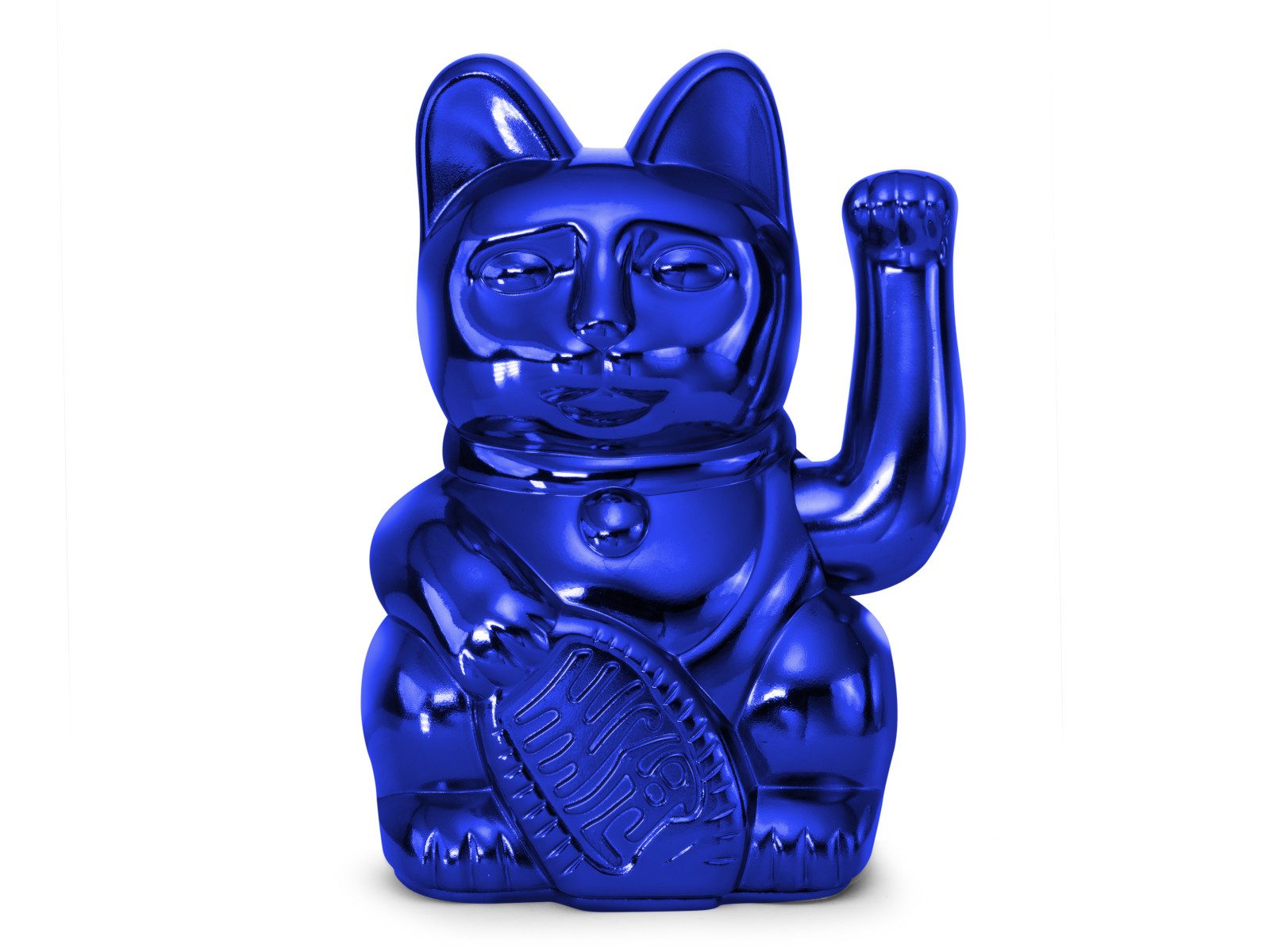 Donkey Products Dekofigur Lucky Cat Cosmic Winkekatze shiny blue 15cm