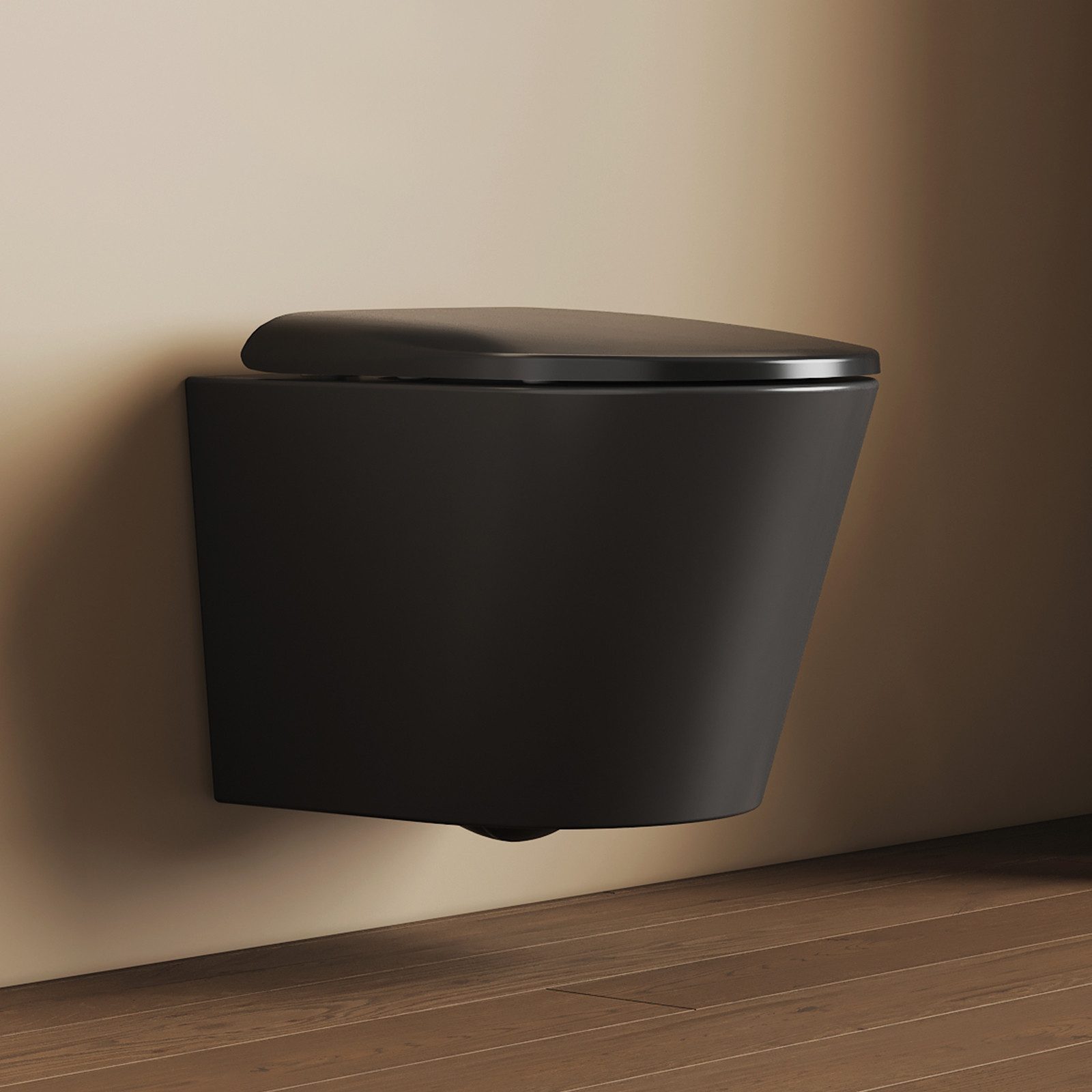 EMKE Tiefspül-WC Hänge WC Toilette Wandhängendes WC mit abnehmbarem Softclo günstig online kaufen