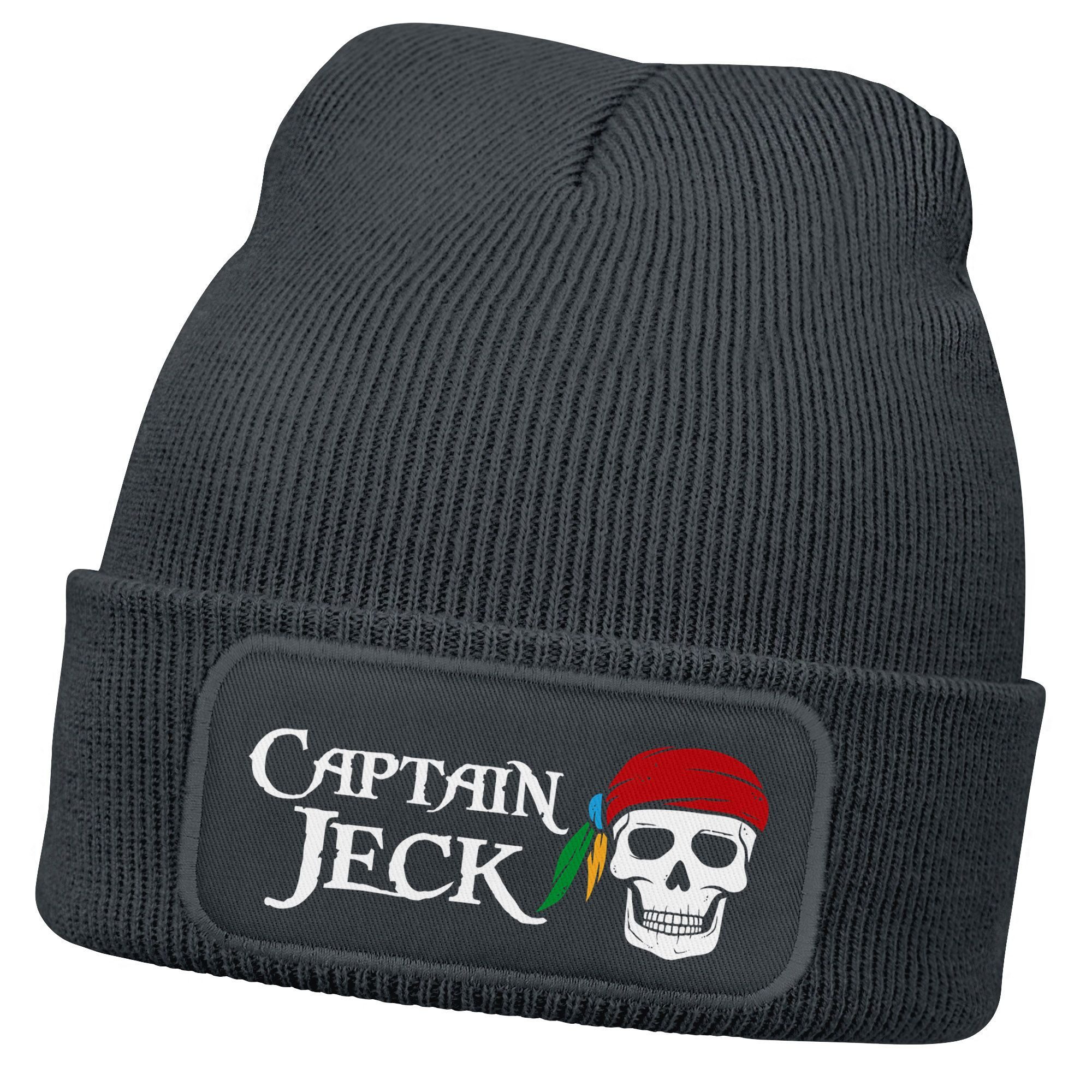 Strickmütze Herren Beanie Patch Fasching Karneval Mütze mit Spruch Lustig