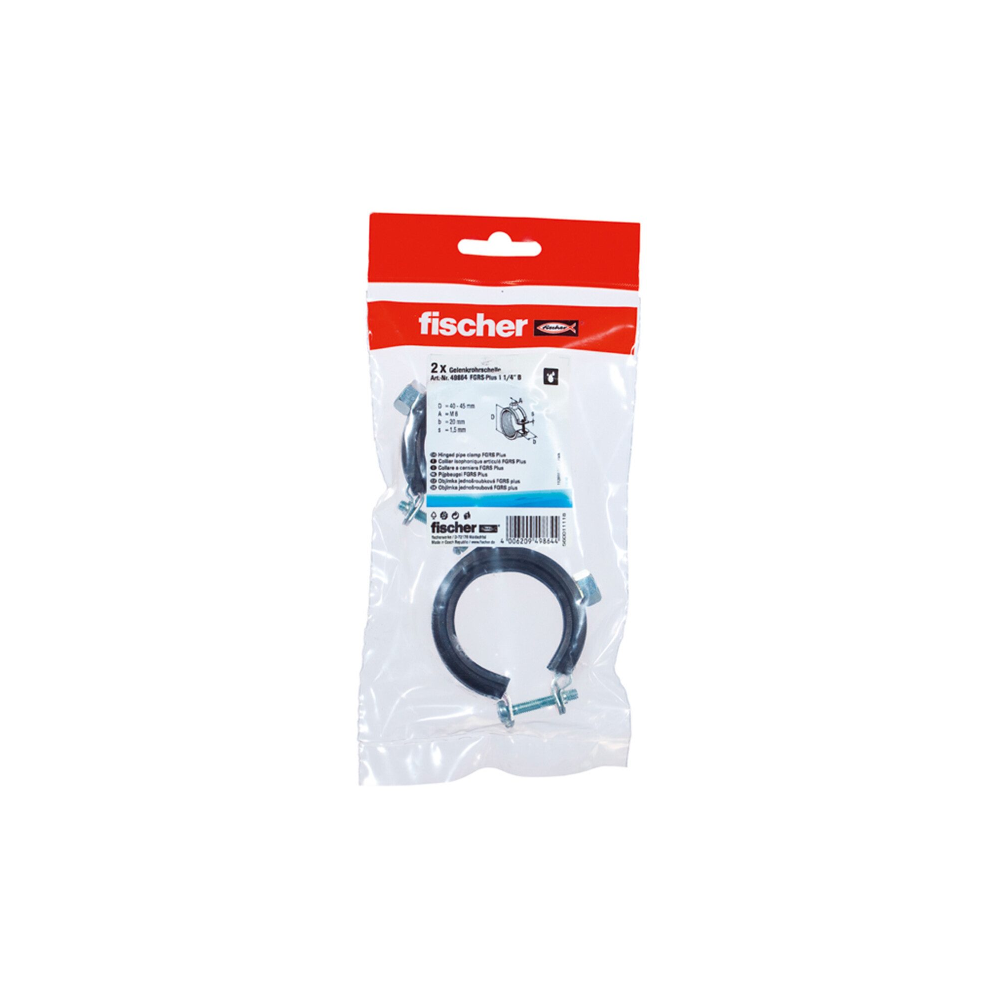 fischer Rohrschelle fischer Gelenkrohrschelle FGRS Plus 1 1/4" B (2) 10 Stk