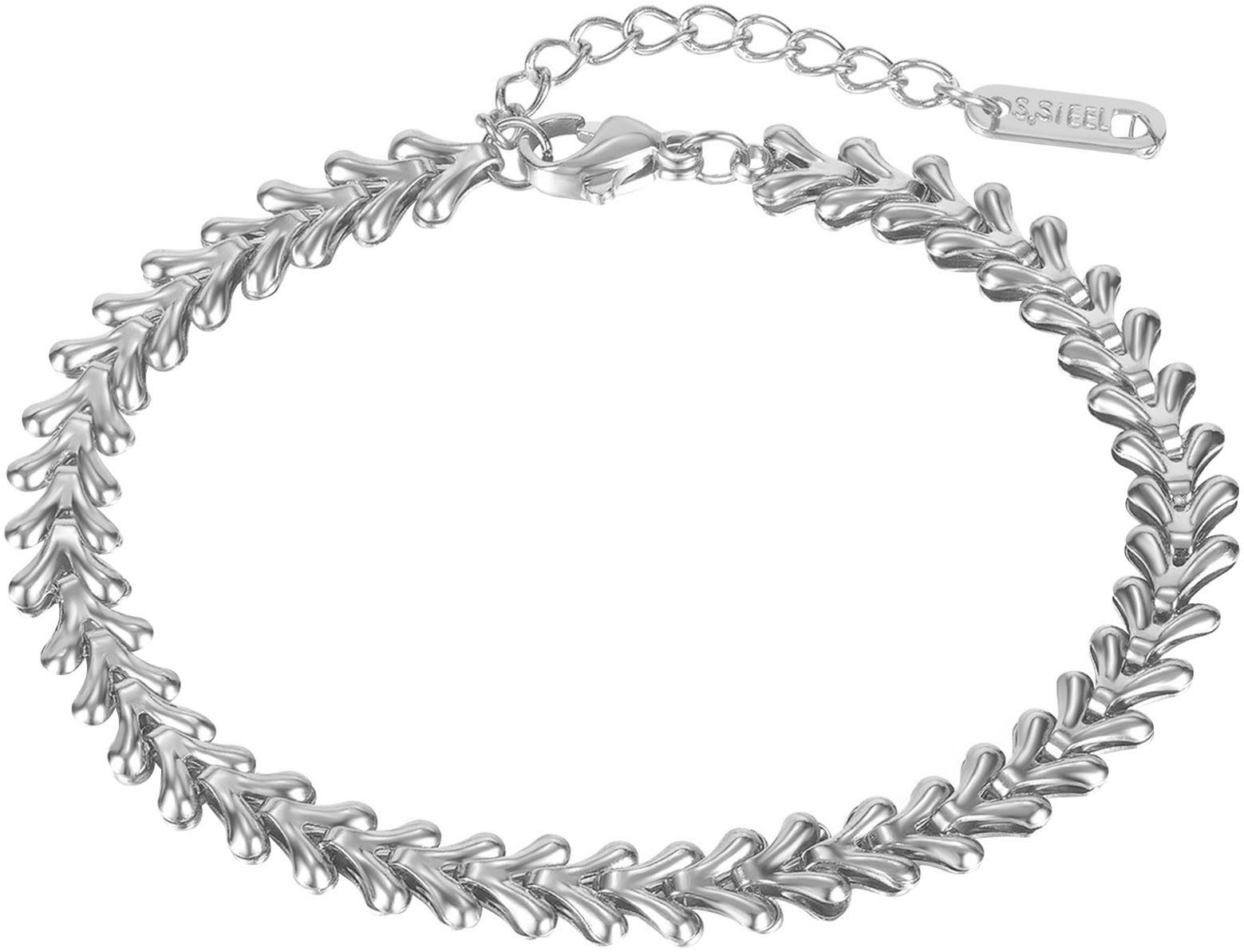 Firetti Armband Schmuck Geschenk Edelstahl Armschmuck Herzkettengliederung Liebe