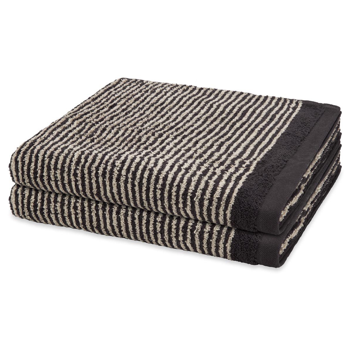 ROSS Handtuch Set Stripes, Frottee (Spar-Set, 2-St), 2 X Duschtuch im Set - Baumwolle - Saugstark