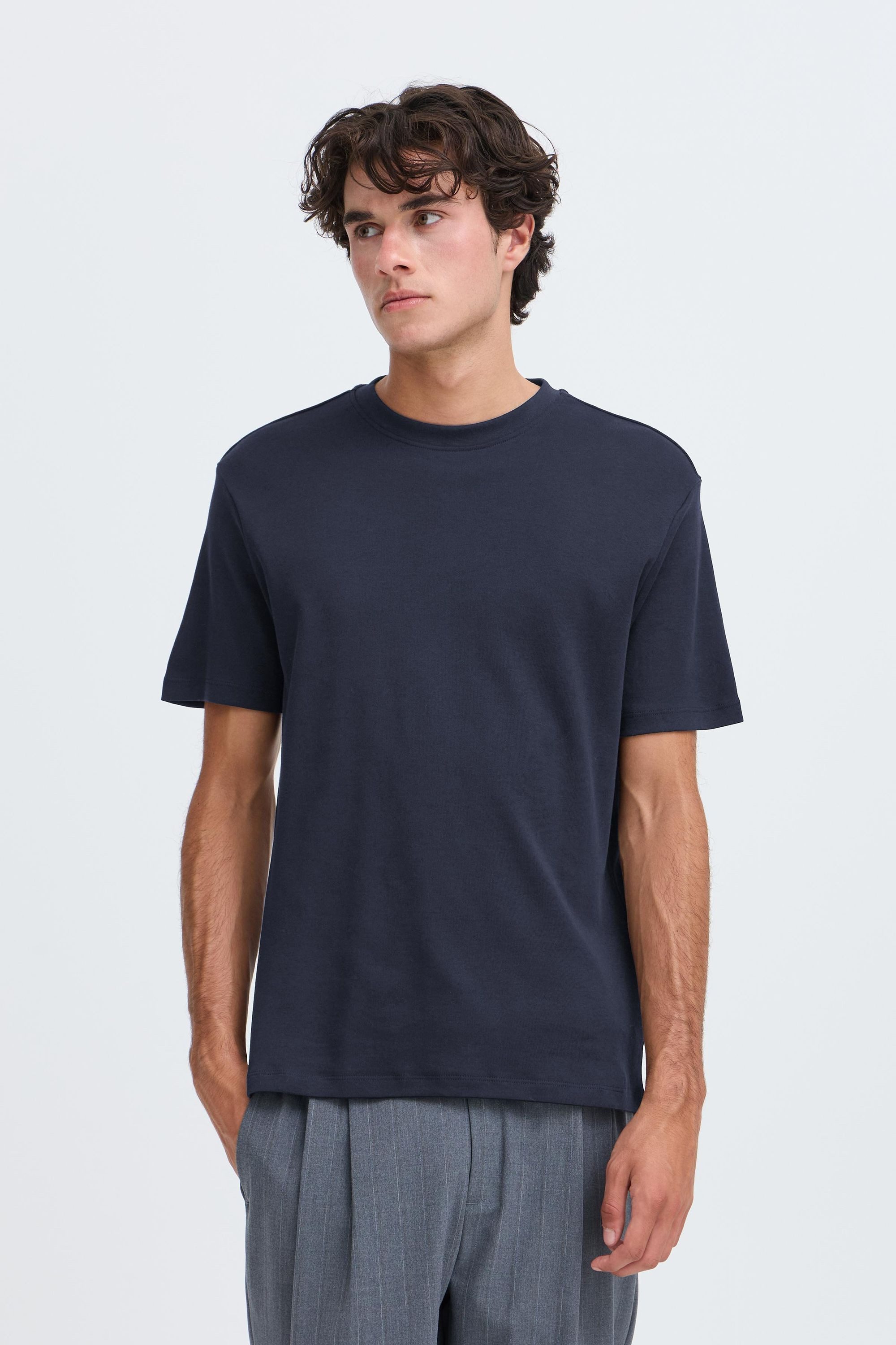 Casual Friday Rundhalsshirt CFNilo Basic T-Shirt mir Rundhalsausschnitt