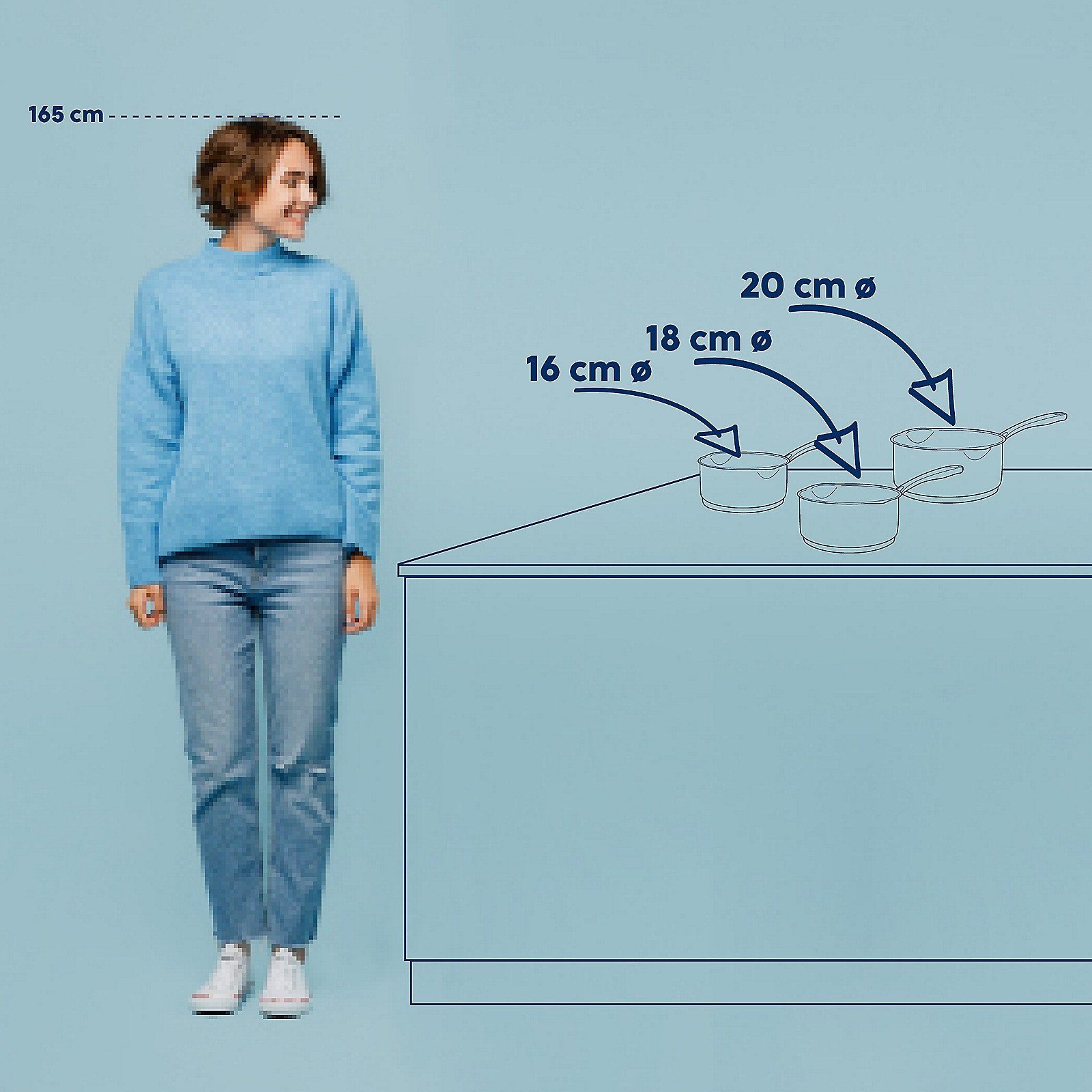 kela Kasserolle Flavoria, Edelstahl 18, 10, Allherdboden, Innenskala, 2 Ausgießer, bis 220°C nutzbar