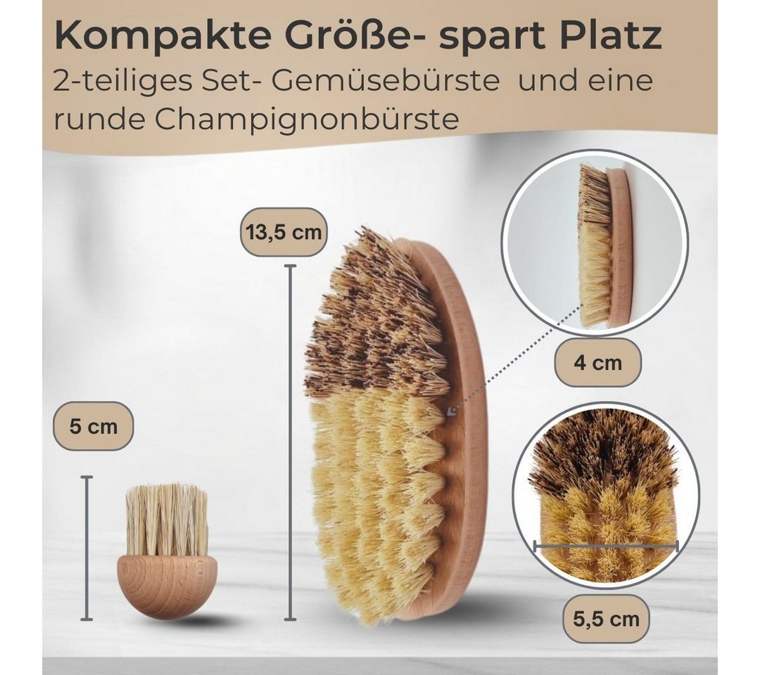 Thumbnail - Topanbieter999 Reinigungsbürste in verschiedenen Ausführungen, Optimal geeignet für Gemüse und Champignons