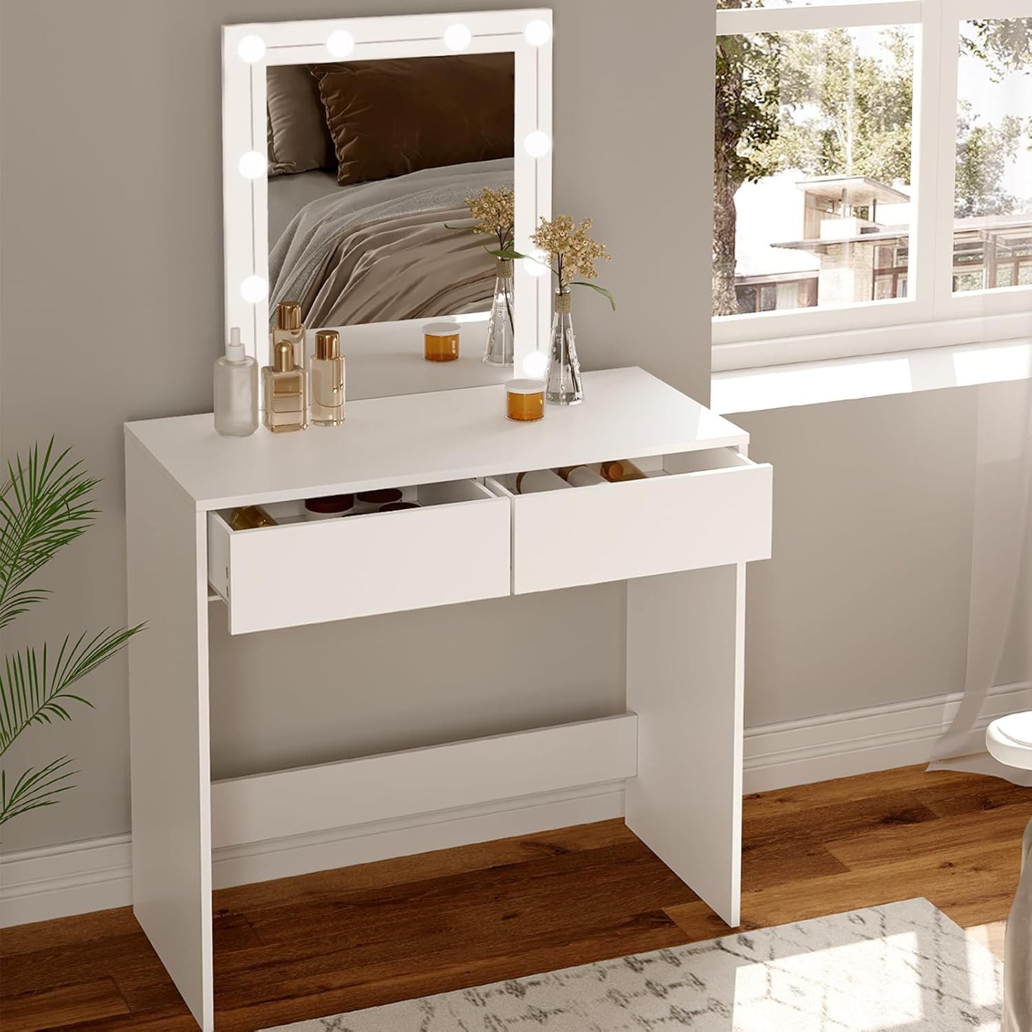 Woltu Schminktisch (1-St), mit Beleuchtung, 3 einstellbare Helligkeiten günstig online kaufen