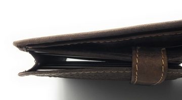 JOCKEY CLUB Geldbörse Toro echt Leder Portemonnaie mit RFID Schutz, 18 Kartenfächer, mit Innenriegel, vintage braun