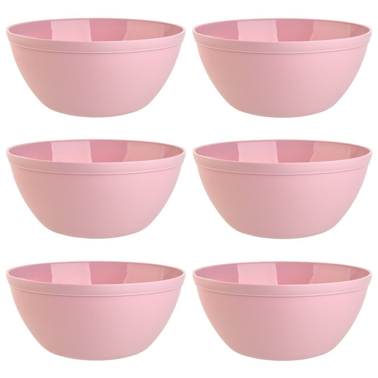 Engelland Müslischüssel Plastikschale, 900 ml, PP-Kunststoff (BPA-frei), (Vorteils-Set, 6-tlg), spülmaschinengeeignet, mikrowellengeeignet, Ø 16 cm, BPA-frei