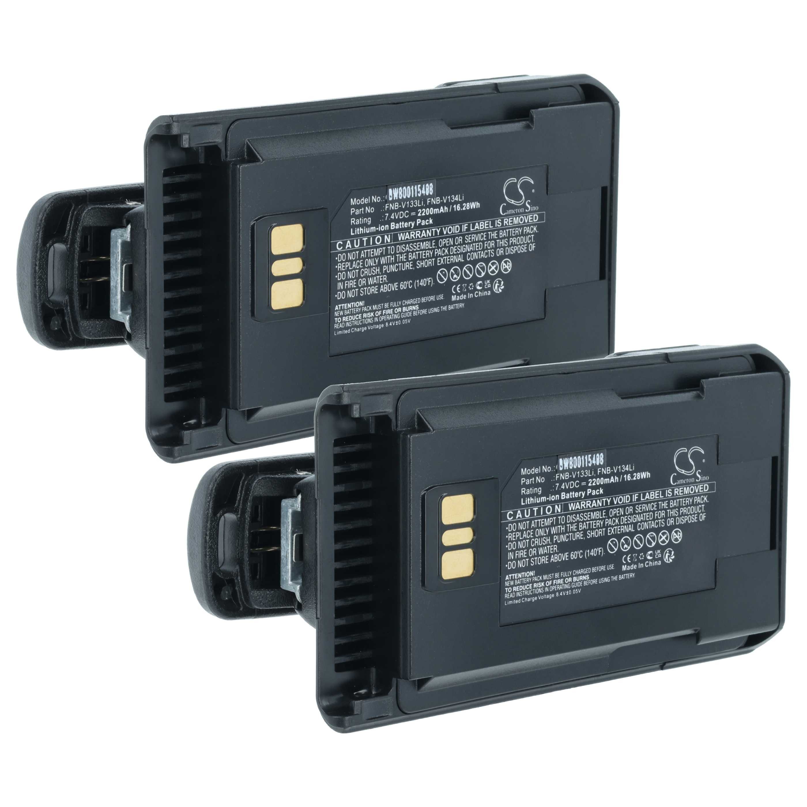 Akku Ersatz für Motorola FNB-V138Li, FNB-V134Li für Funkgerät (2200 Akku