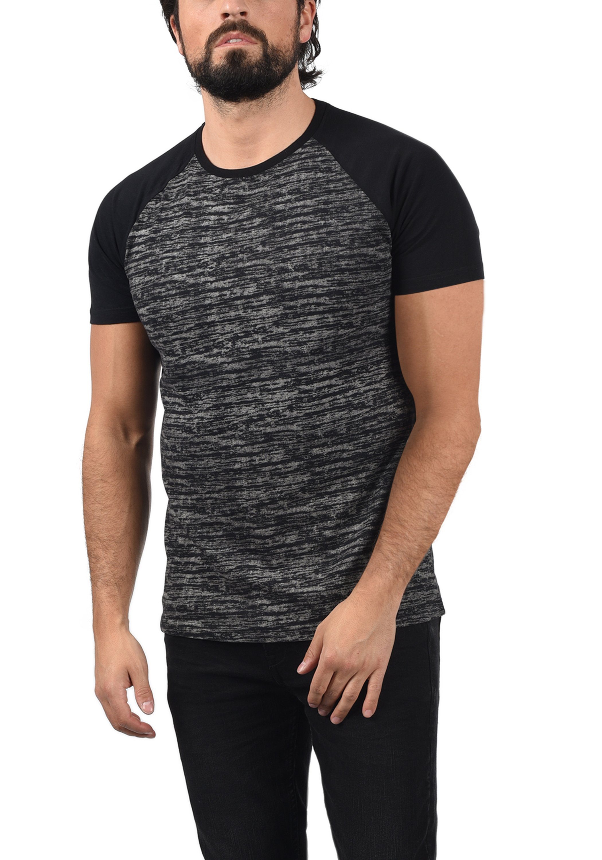 Black T-Shirt SDMevio (9000) Rundhalsshirt !Solid