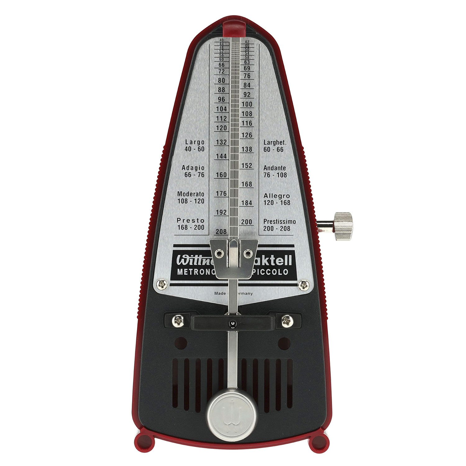 Wittner Metronom Wittner Metronom 834 Taktell Piccolo mechanisch Rot, aufziehbar