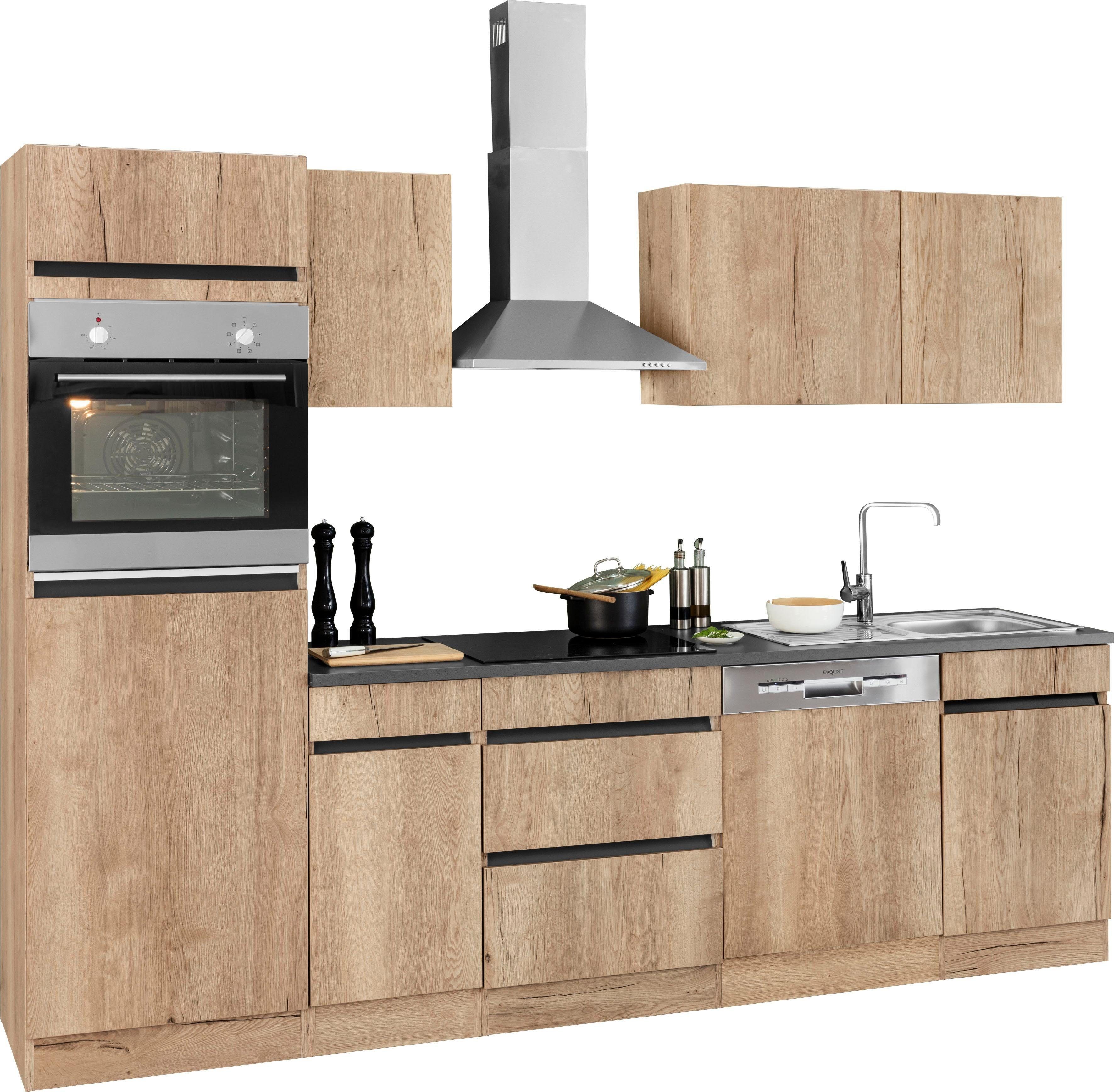 OPTIFIT Küchenzeile Roth, Breite 270 cm, wahlweise mit E-Geräten, mit Push-to-Open-Funktion