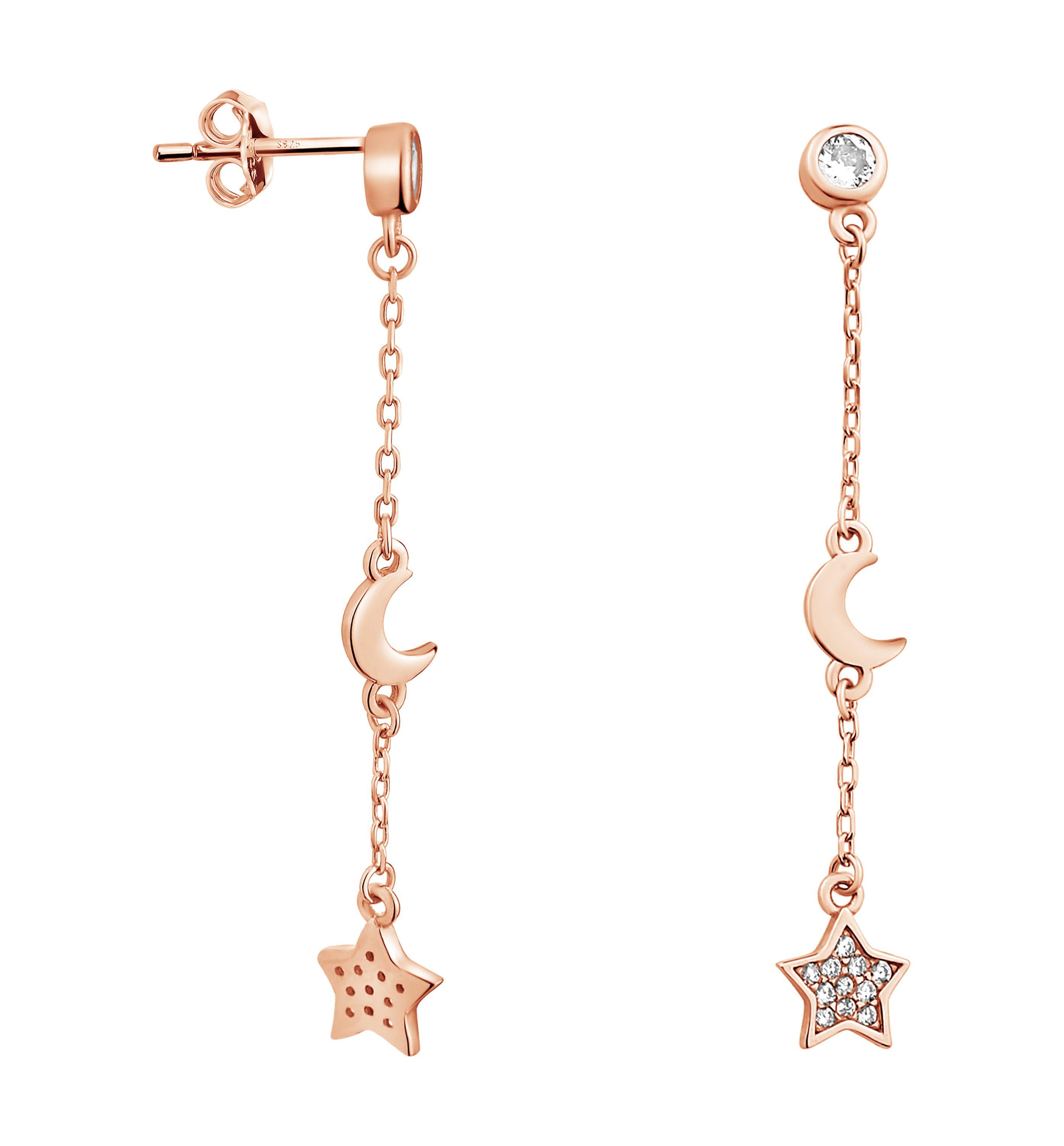 Sofia Milani Paar Ohrhänger Stern, 925 Silber Damen Schmuck - E1102