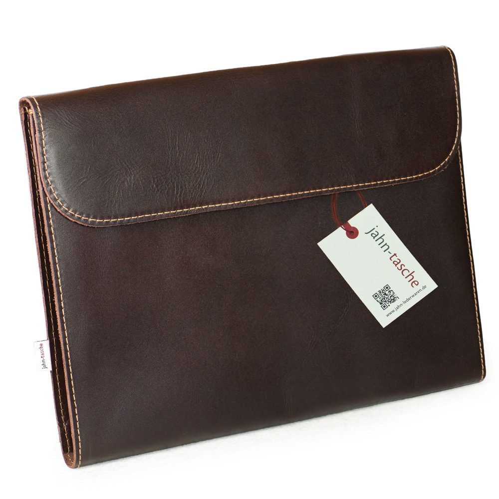 Aktenmappe Dokumentenmappe Dokumententasche Leder Braun, Jahn-Tasche 1042-anilin