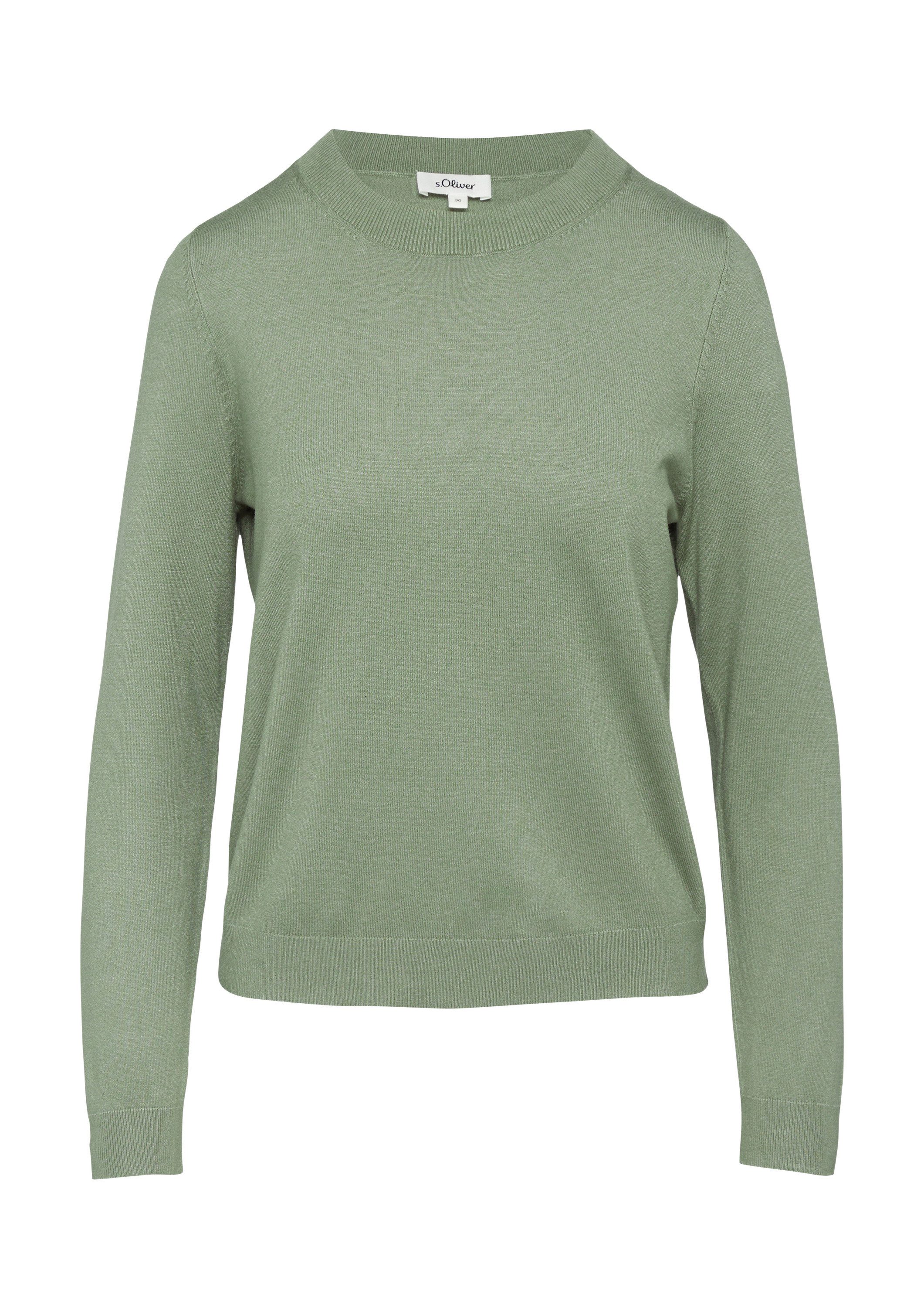 s.Oliver Longpullover Strickpullover Strickpullover aus Viskosemix günstig online kaufen