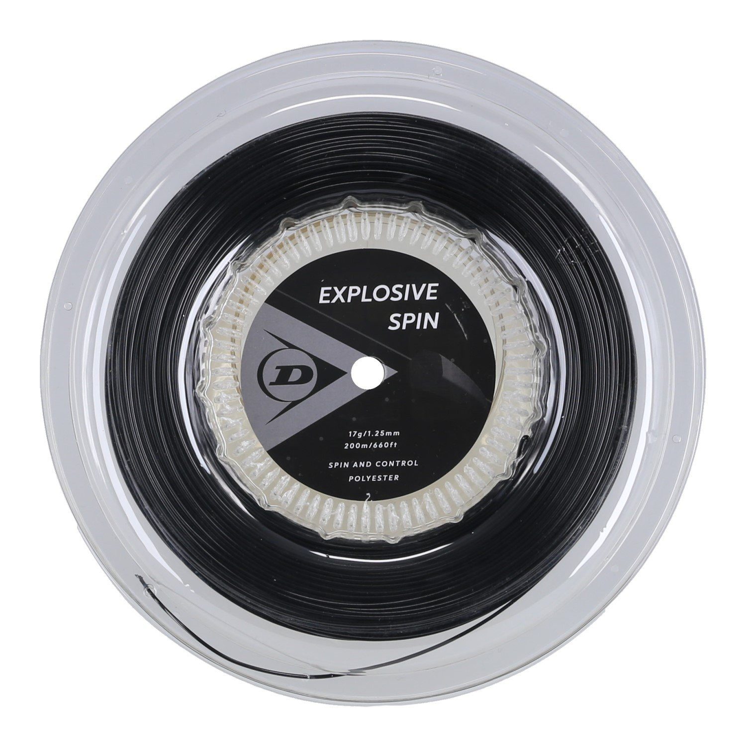 Tennissaite Explosive Spin (Haltbarkeit+Spin) schwarz 200m Rolle