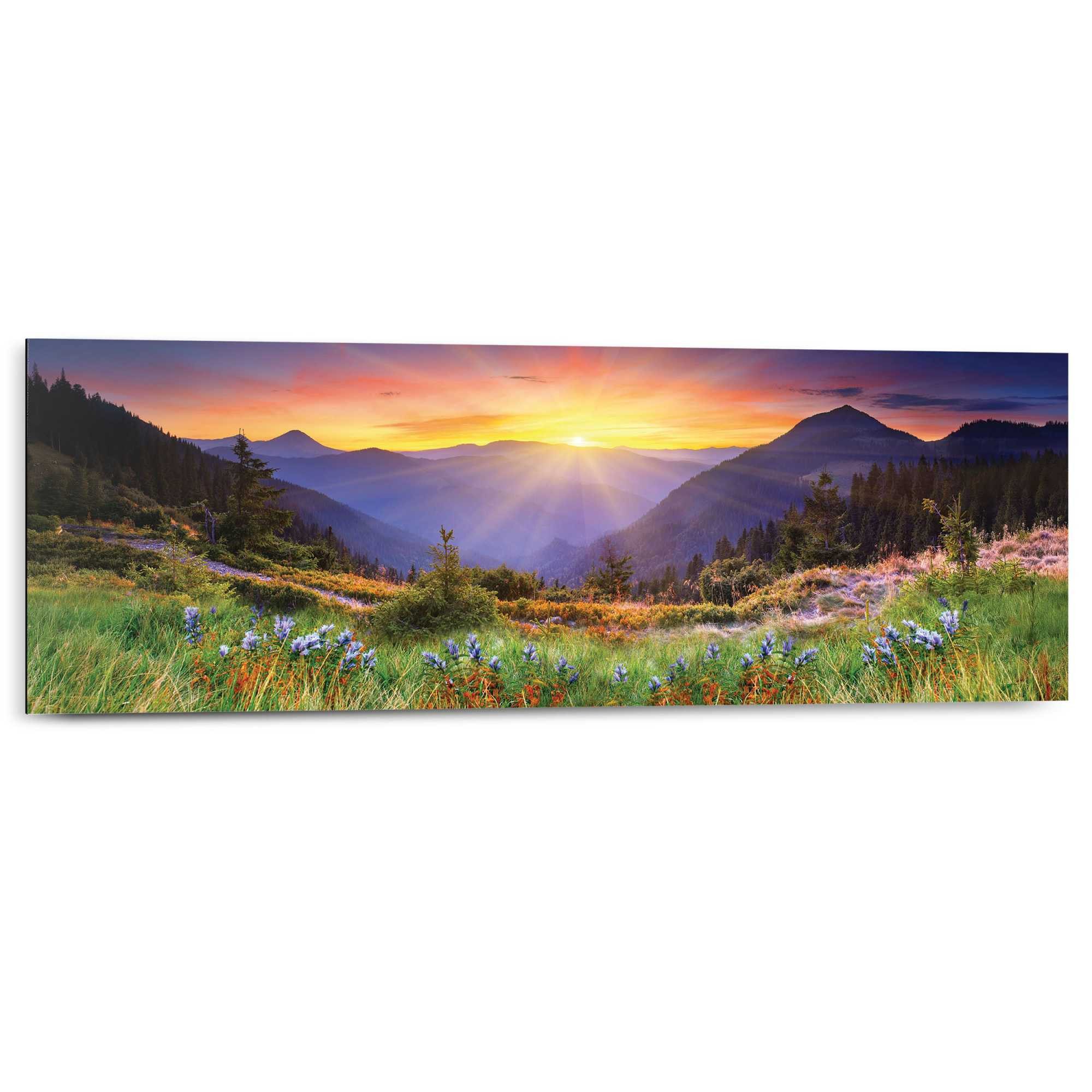 Reinders! Deco-Panel Sonnenuntergang in den Bergen, Wohnzimmer - Mehrfarbig günstig online kaufen