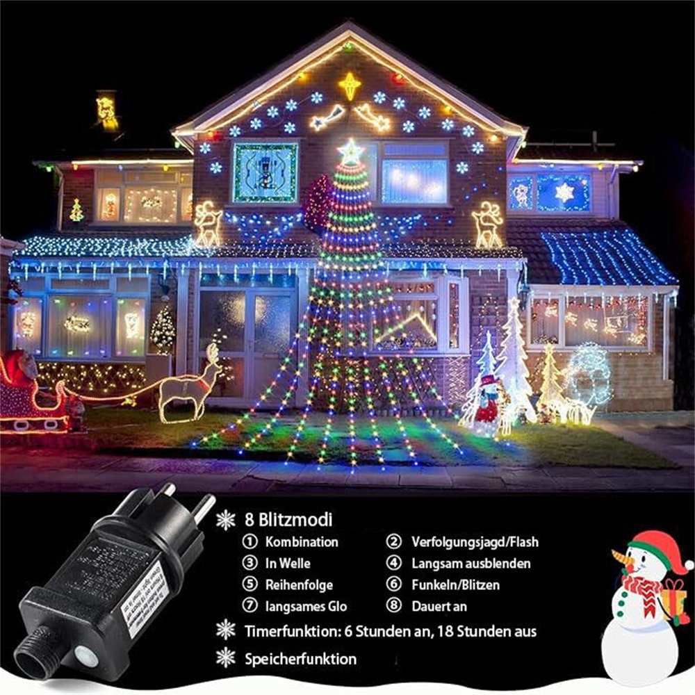 LED Lichterkette Bunte Weihnachtsbaum, LED-Lichterkette Dekorative Christbaumbeleuchtung