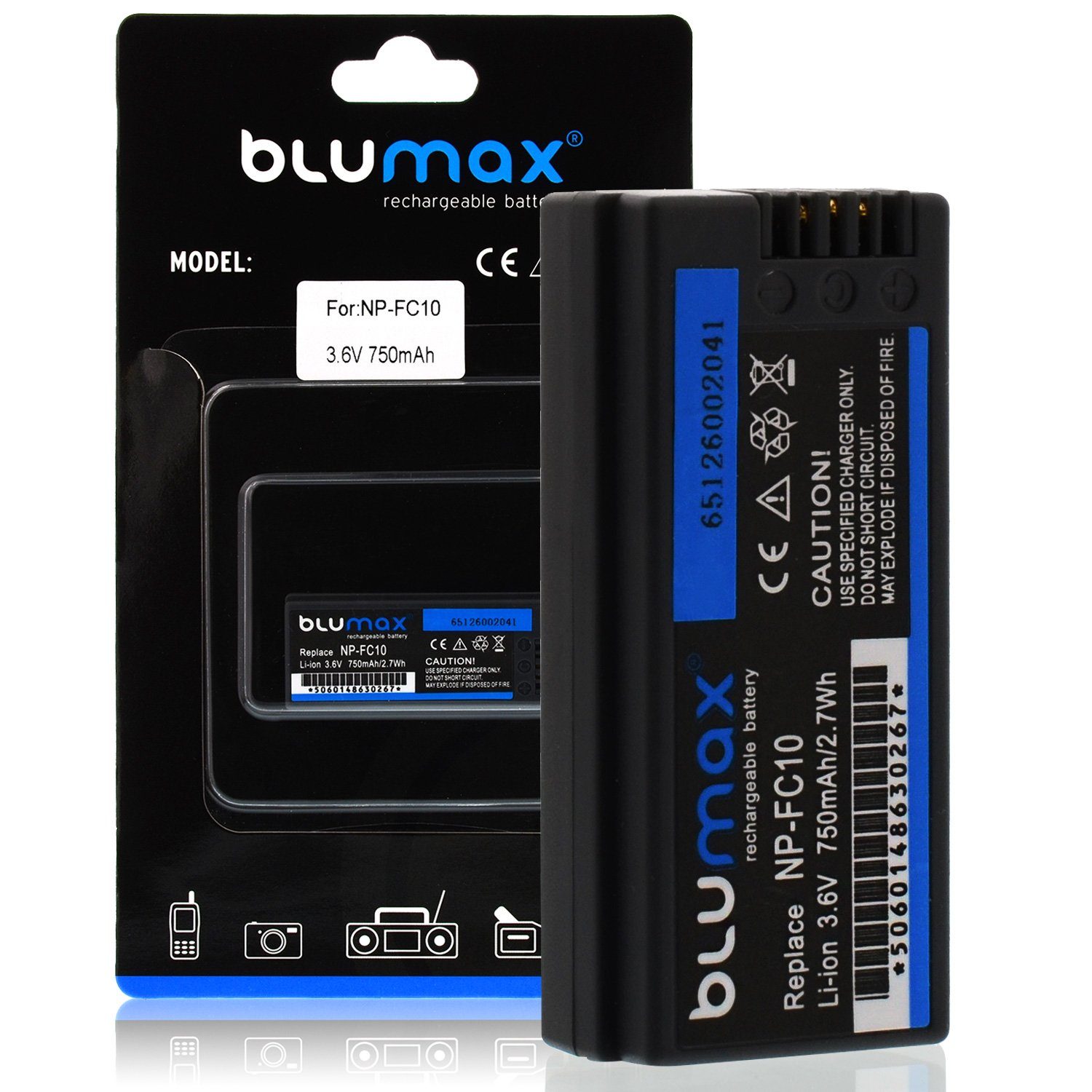 Blumax Akku passend für Sony NP-FC10 780 mAh (3,6V) Kamera-Akku