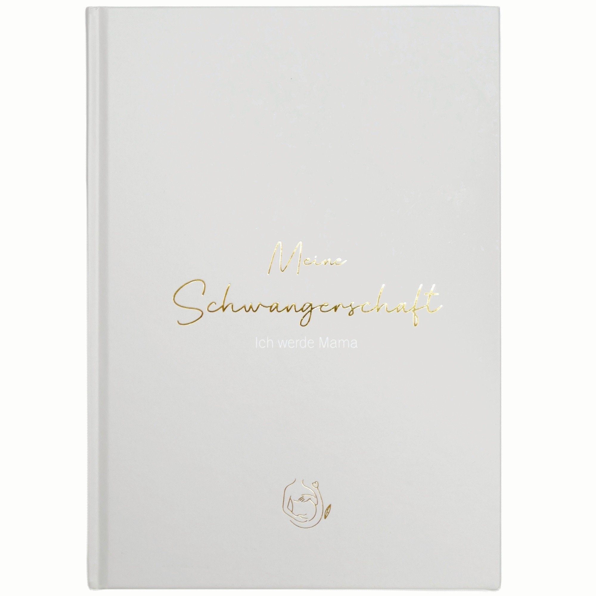 LEAF & GOLD Tagebuch Schwangerschaftstagebuch, Tagebuch für die Schwangerschaft zum eintragen, Tolles Geschenk für