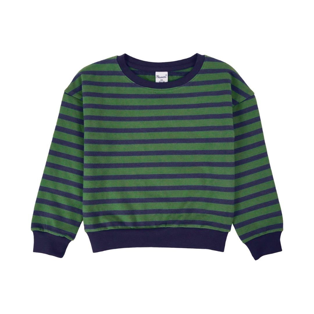 suebidou Sweatshirt Pullover Oberteil gestreift für Jungen grün