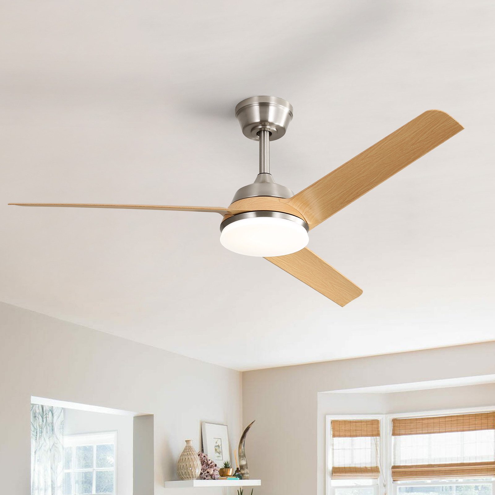 Sofucor Deckenventilator mit LED-Beleuchtung, 3 ABS-Flügel, günstig online kaufen