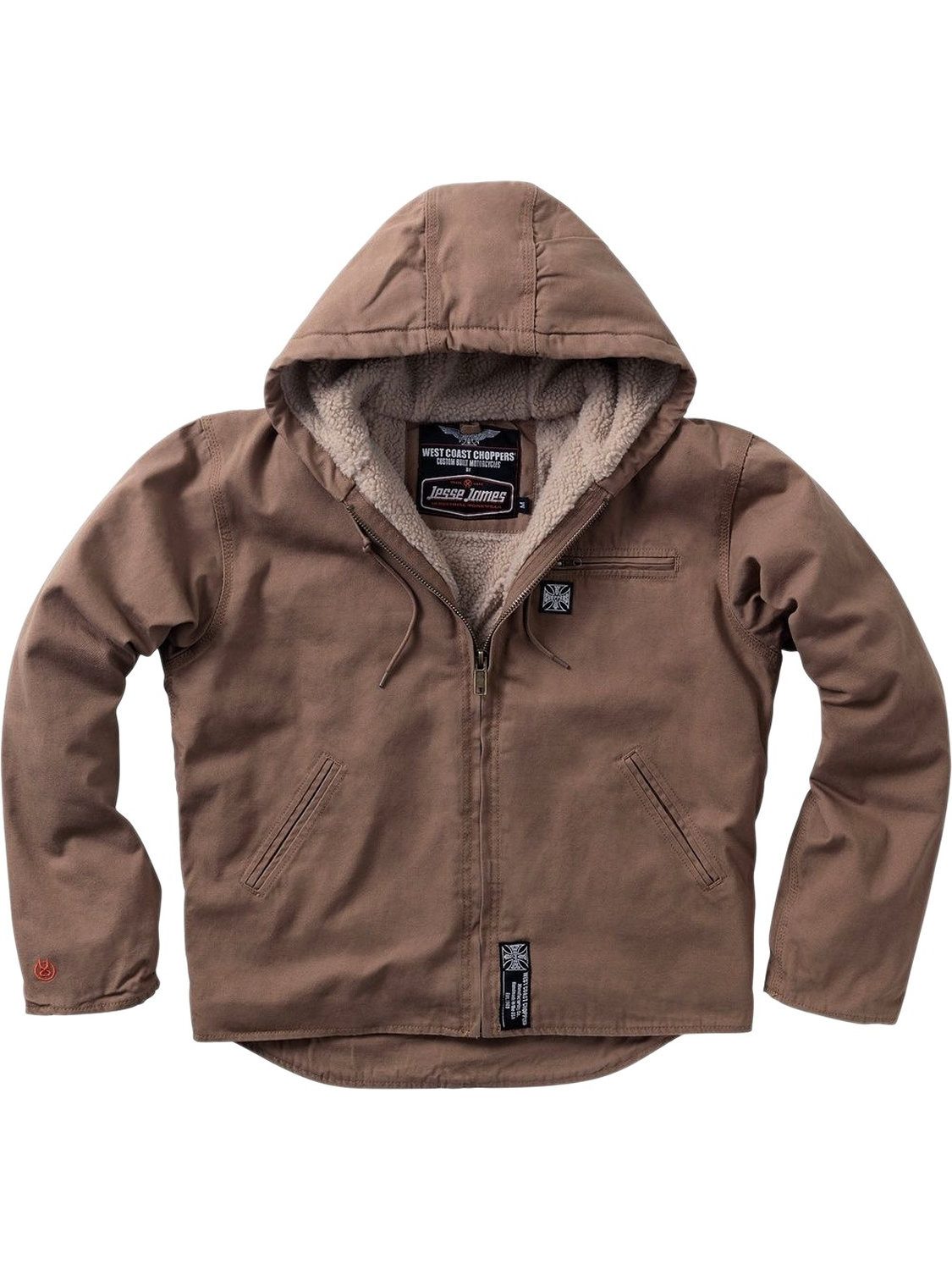 West Coast Choppers Kurzjacke Heavy Duty Sherpa Lined Canvas Work Jacket