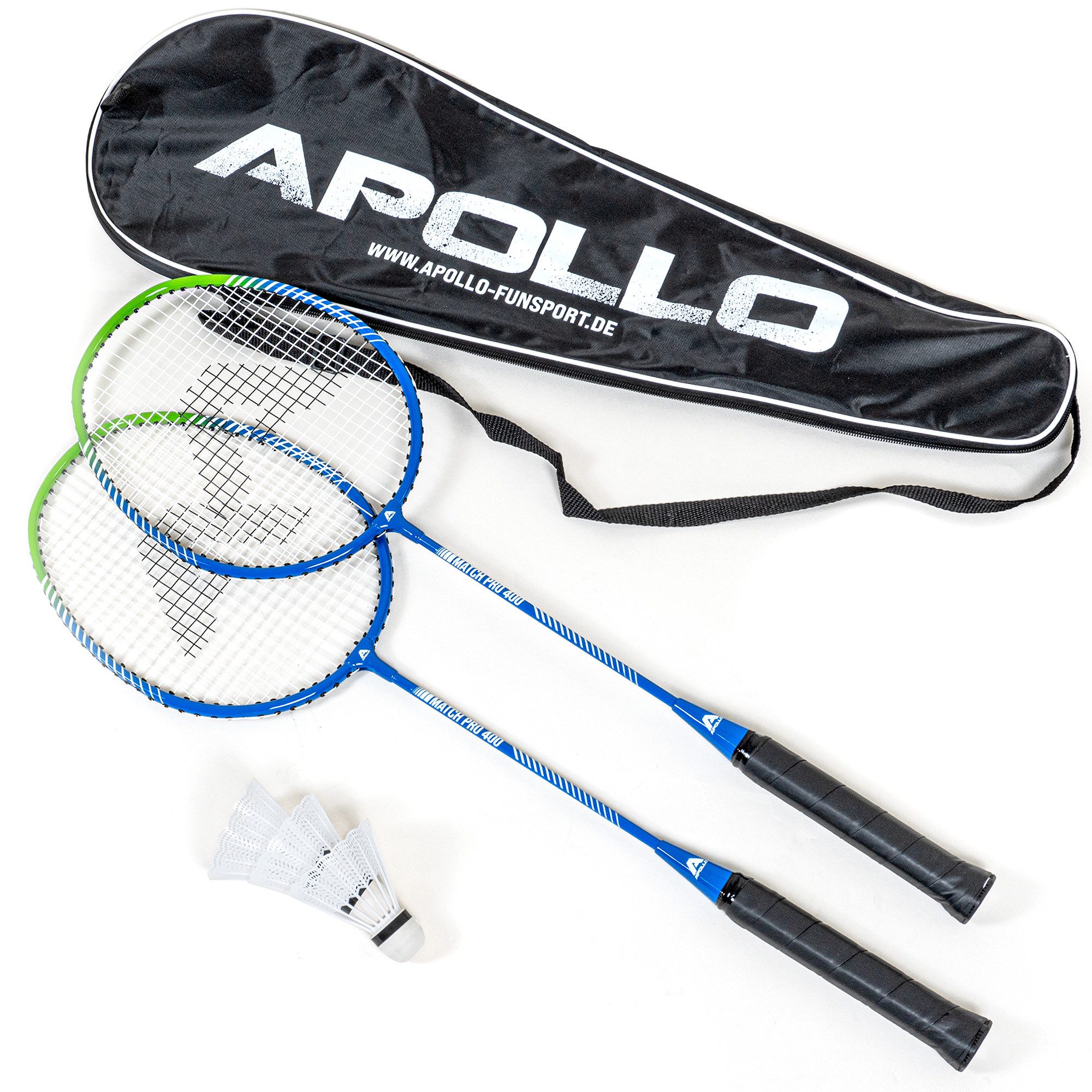 Badmintonschläger Badminton Set Match Pro 400 - 2x Badmintonschläger inkl. Bälle,Tasche