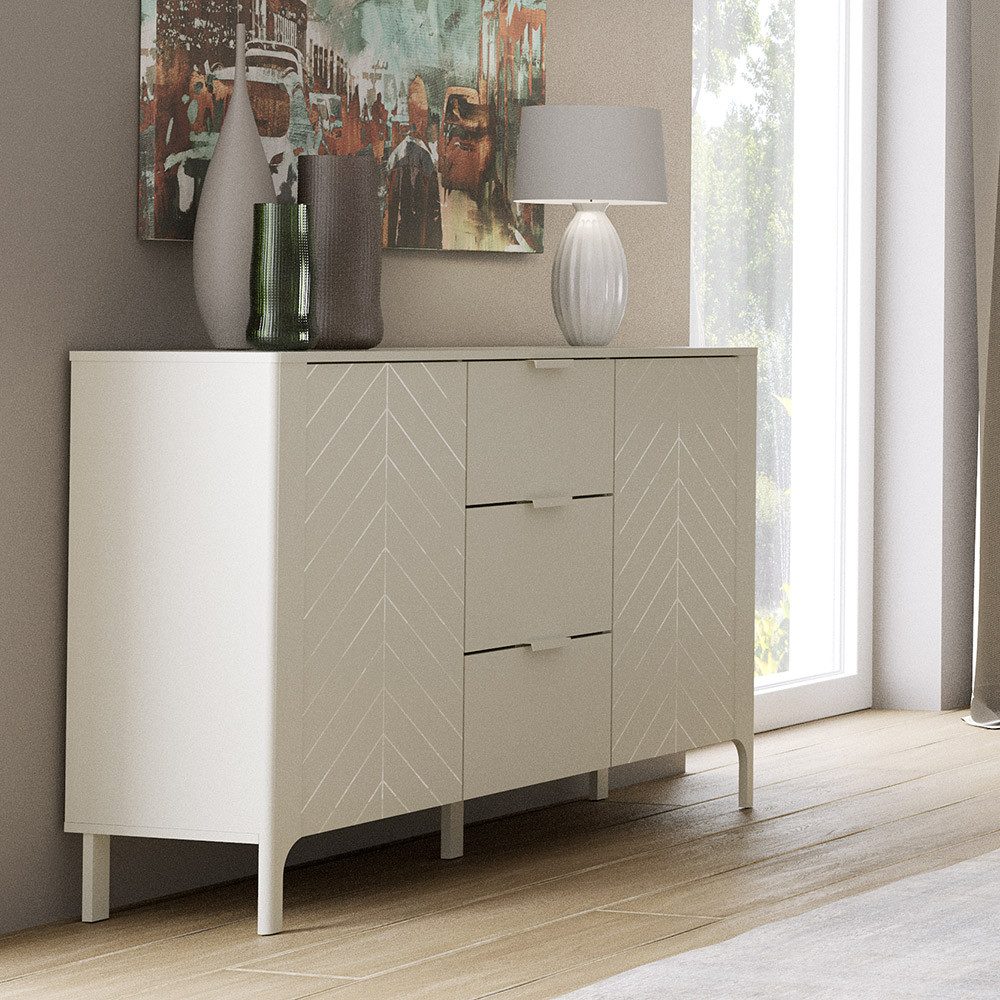 Lomadox Wohnzimmer-Set MAZARA-161, (Mega-Spar-Set, 2-St., Kommode Vitrine), günstig online kaufen