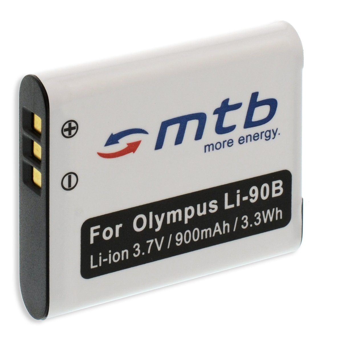 mtb more energy [BAT-360 - Li-Ion] Kamera-Akku kompatibel mit Akku-Typ Olympus Li-90b 1100 mAh (3,7 V), passend für: Olympus Stylus SH-1, SH-2, SH-50, SH-60…