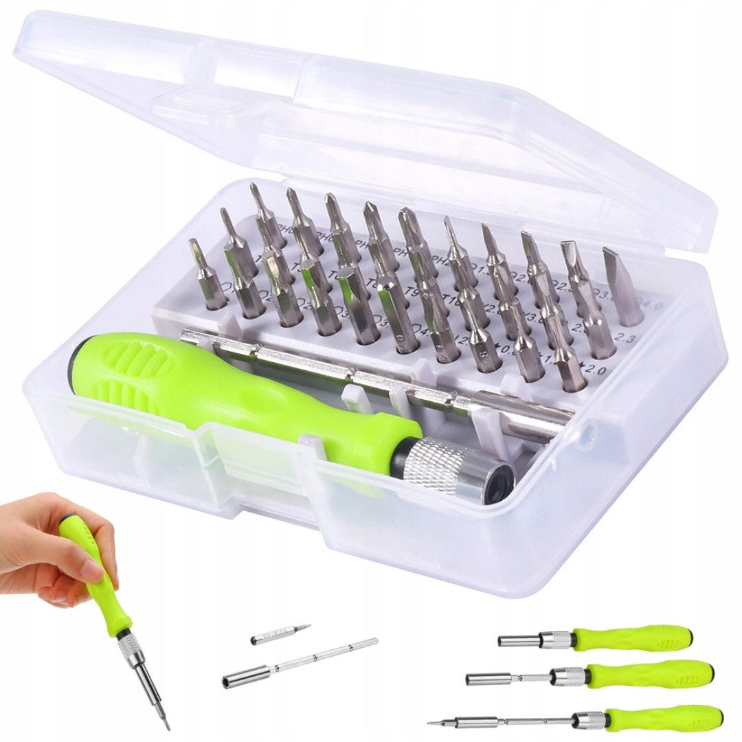 RACEL Schraubendreher Feinmechaniker Schraubendreher Set 32in1 Präzision Torx Werkzeug CrV, (1 St), Chrom-Vanadium-Stahl (CrV)