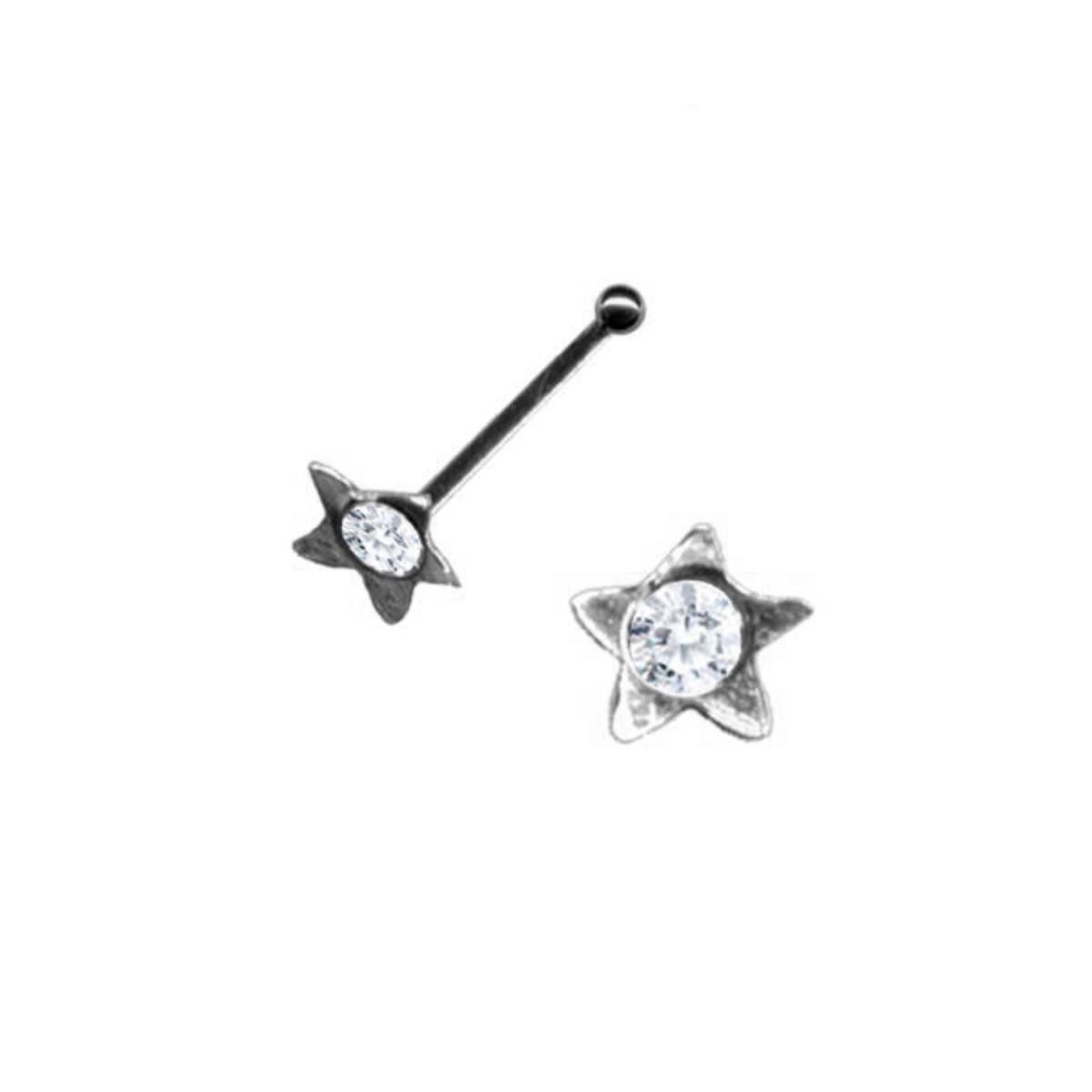 Order & Smile Schmuck Nasenpiercing Nasenstecker Stern: Nasenpiercing Silber 925