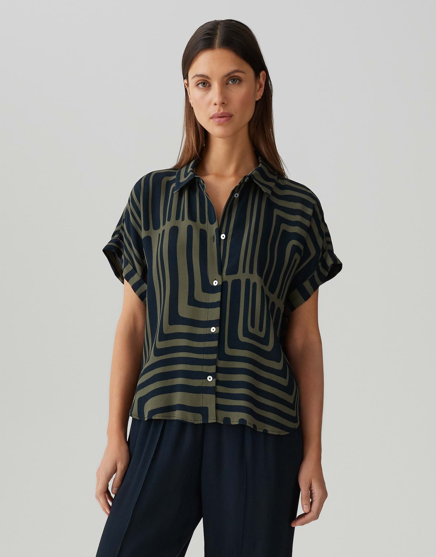 OPUS PANTS Kurzarmbluse FERINA Loose aus günstig online kaufen