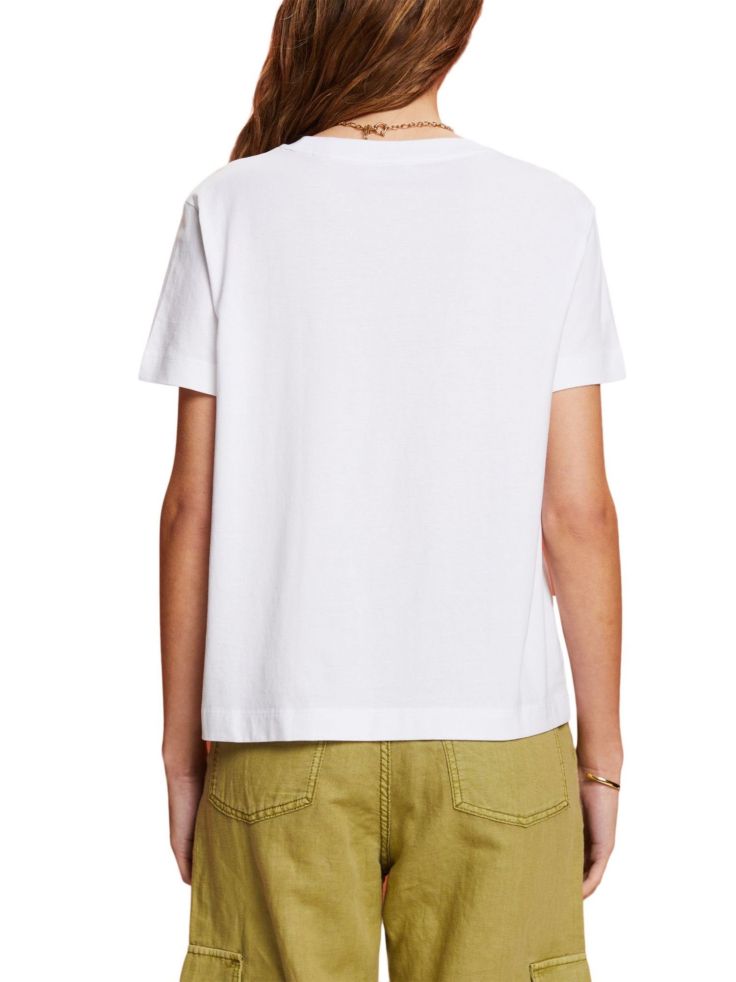 Esprit WHITE T-Shirts (1-tlg) T-Shirt