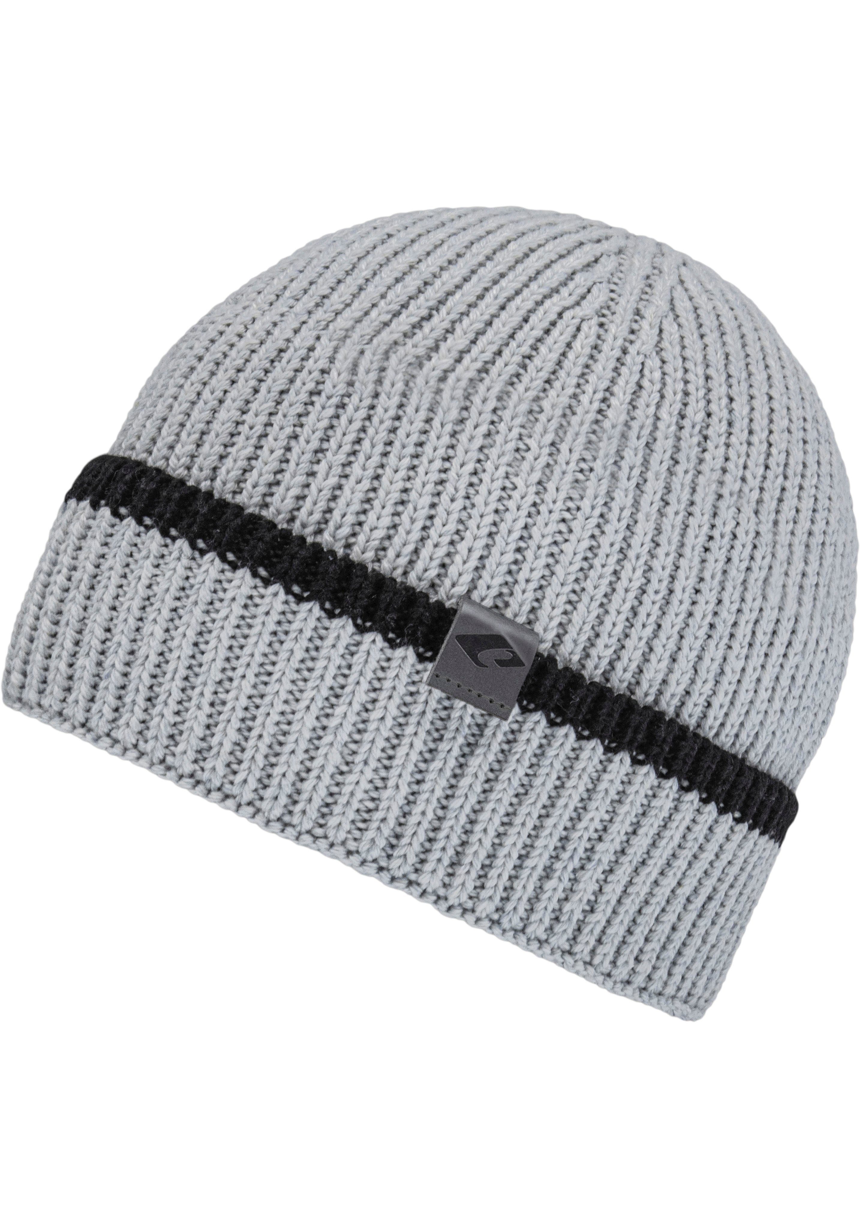 light chillouts Strickmütze Rand grey Kontrastfarbener Hat Pascal