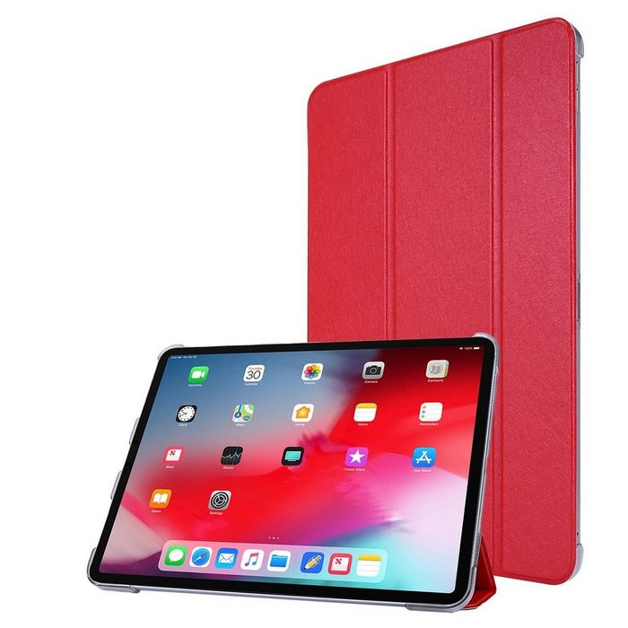 König Design Tablet-Hülle Apple iPad Pro 12.9 (2021) Schutzhülle für Apple iPad Pro 12.9 (2021) Tablethülle Schutztasche Cover Standfunktion Rot