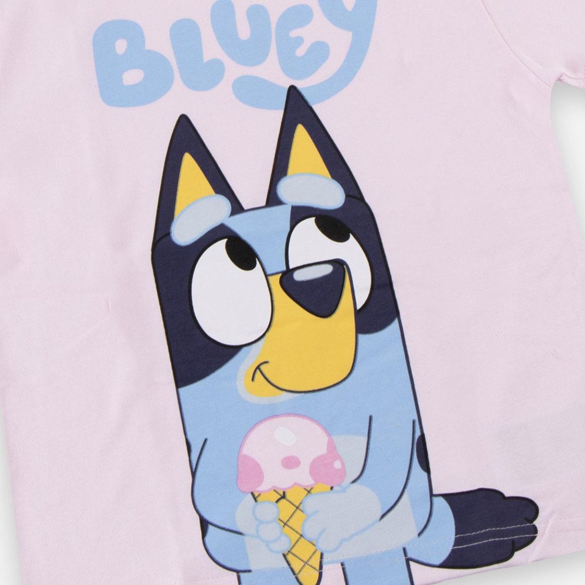 Bluey Print-Shirt Kinder Shirt Baumwolle Kurzarm Oberteil Alltag Schule (Packung)