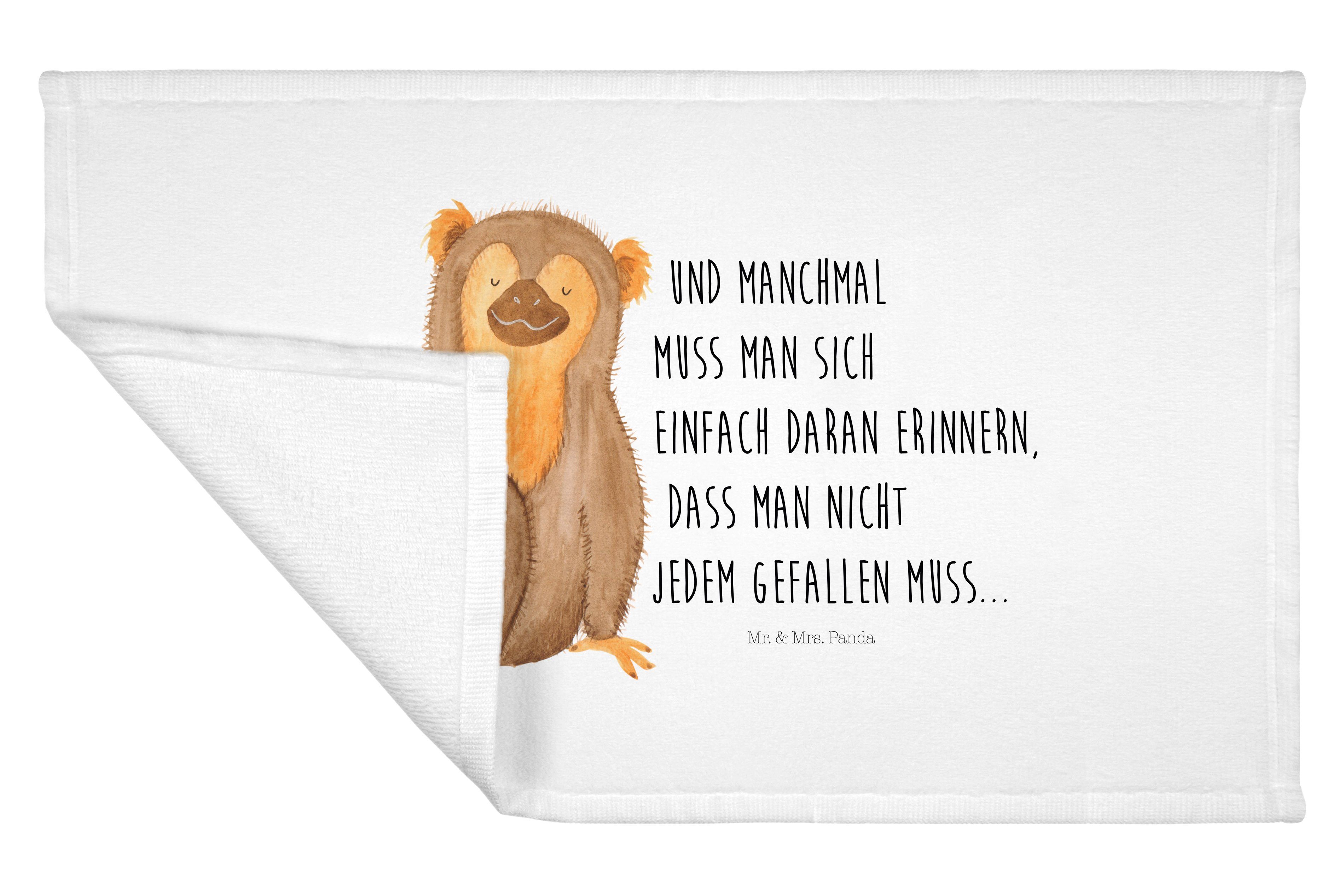 Selbstliebe, (1-St) - Mr. Handtuch Respekt, Afrika, & Panda Mrs. Affe Geschenk, Sport Handtuch, Weiß -