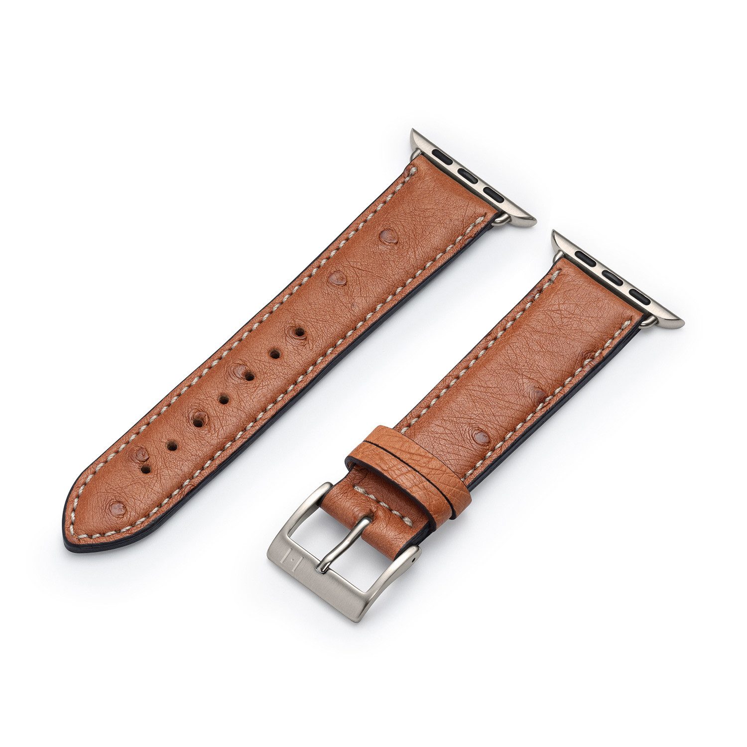 Selva Technik Uhrenarmband Lederarmband OBERKASSEL, kompatibel mit Apple Watch 1-9, SE, Cognac