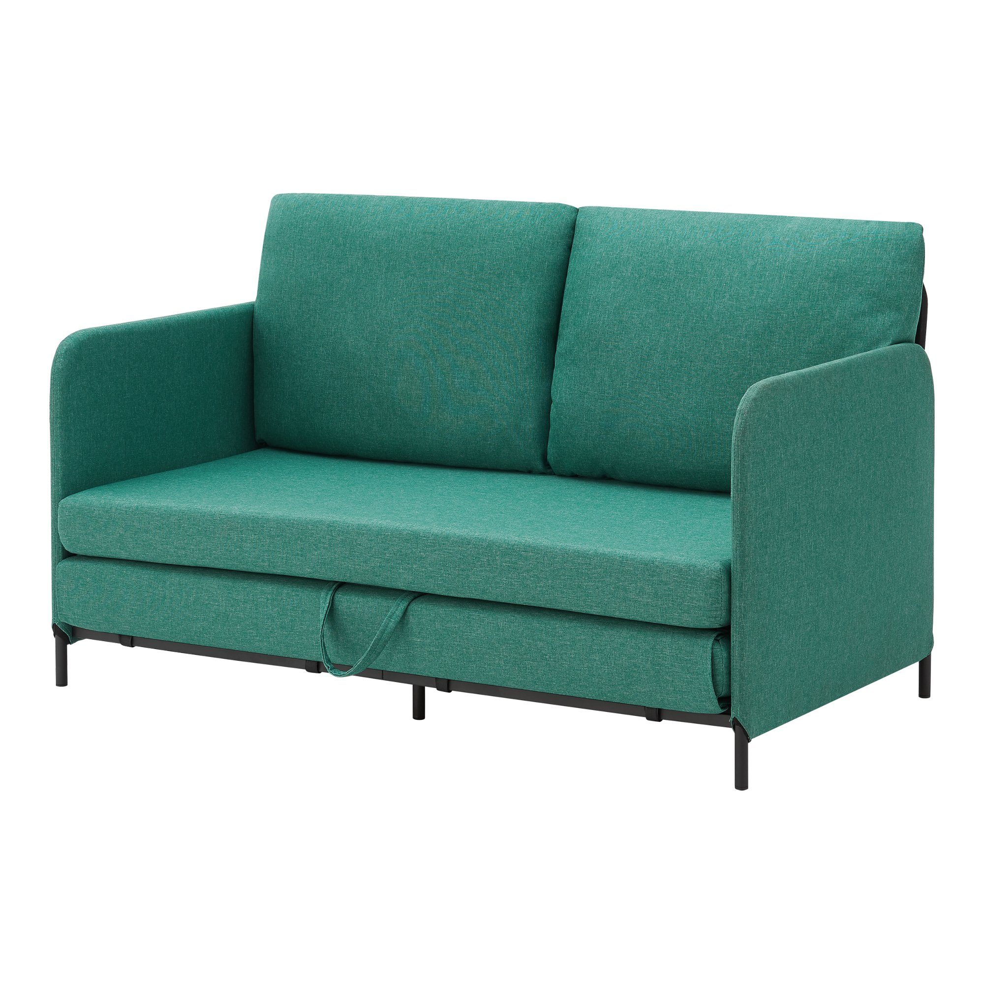 Liegefunktion cm en.casa mit Grün »Soini« 78x125x67 2-Sitzer Schlafsofa,