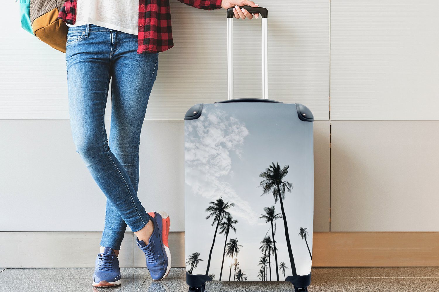 Sommer Reisetasche Reisekoffer Ferien, Tropisch, Handgepäckkoffer - - für Rollen, rollen, Palmen Trolley, Handgepäck mit MuchoWow 4