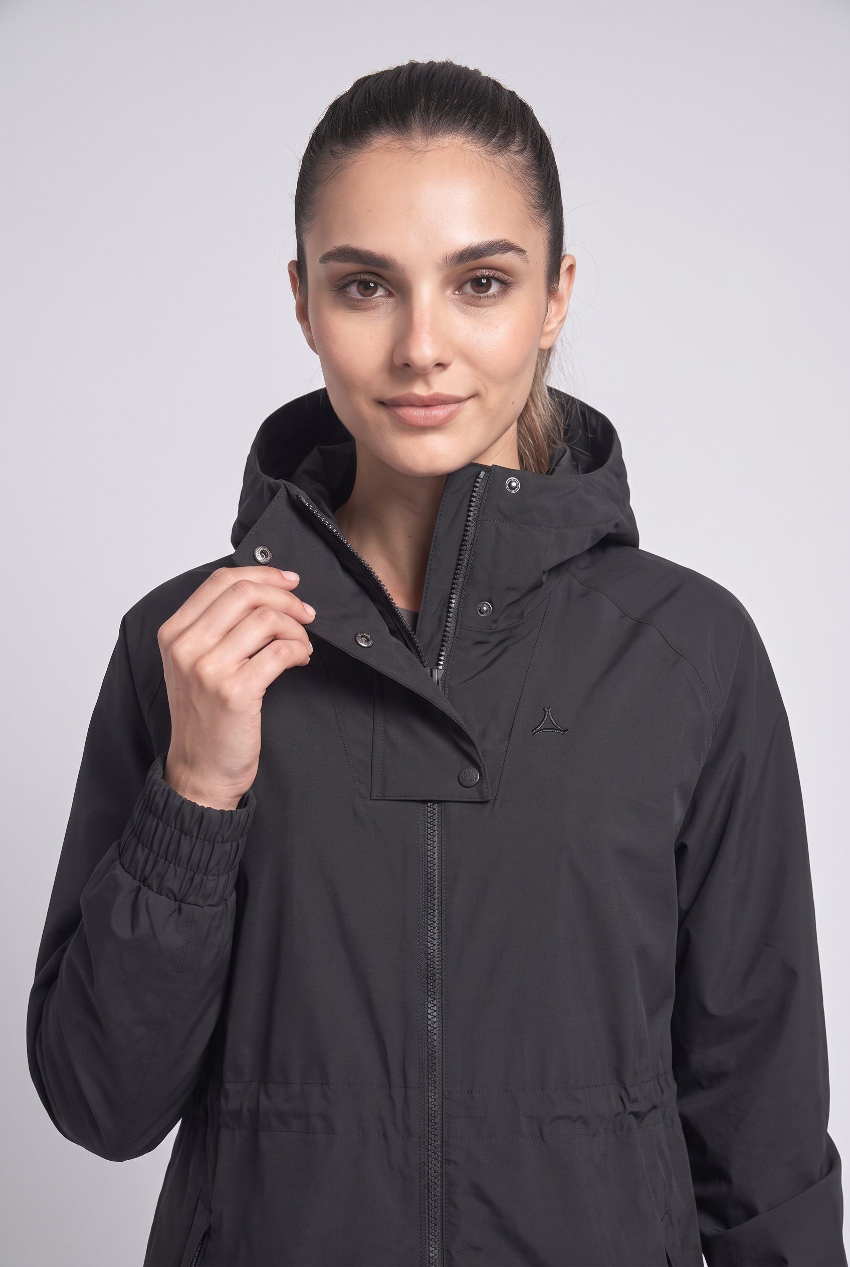 Schöffel Parka Parka Style Bohorok WMS Oversize-Passform mit Raglanärmeln, Taillenzug