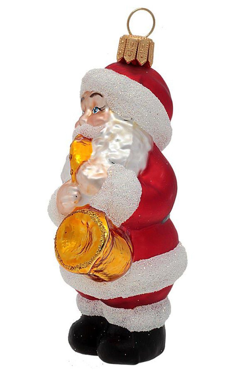 Weihnachtskontor Saxophon, Hamburger handdekoriert Christbaumschmuck Dekohänger mit - mundgeblasen - Weihnachtsmann