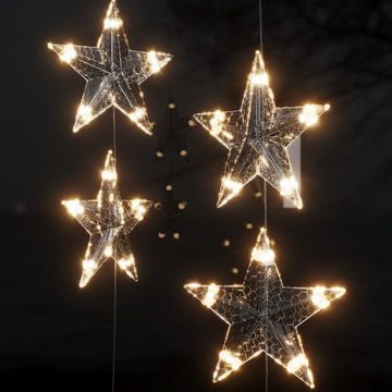 vidaXL Christbaumschmuck LED Sternenvorhang Lichterkette 200 LED Warmweiß 8 Funktionen (1-tlg)