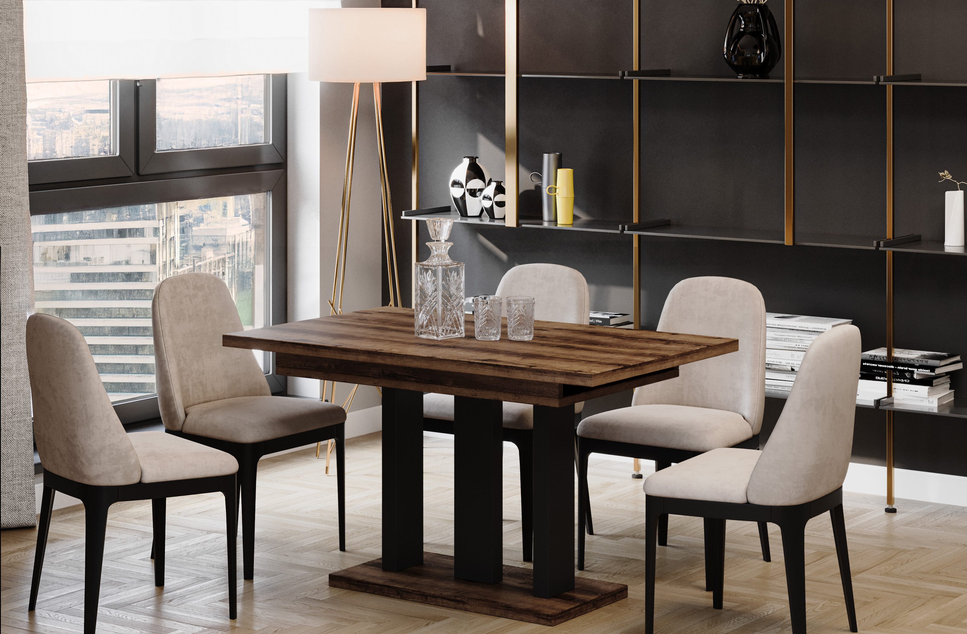 Endo-Moebel Esstisch Appia Esstisch 130–210cm ausziehbar für 8 Personen Tis günstig online kaufen