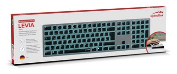 Speedlink LEVIA Illuminated Metal Office Scissor Keyboard Wireless-Tastatur (Bluetooth)