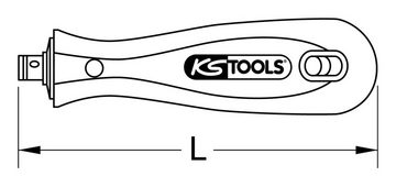 KS Tools Bit-Schraubendreher ERGOTORQUE, 1/4" Handgriff für Doppelklingen