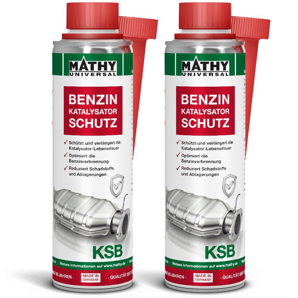 MATHY Benzin-Stabilisator MATHY-KSB Katalysator-Schutz Benzin 2 x 250 ml, 0,50 l, (2-St) Pflege + Schutz des Katalysators