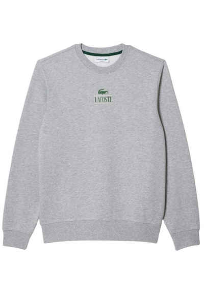 Lacoste Sweatshirt Sweatshirt Pullover mit Rippbündchen und Logo (1-tlg)